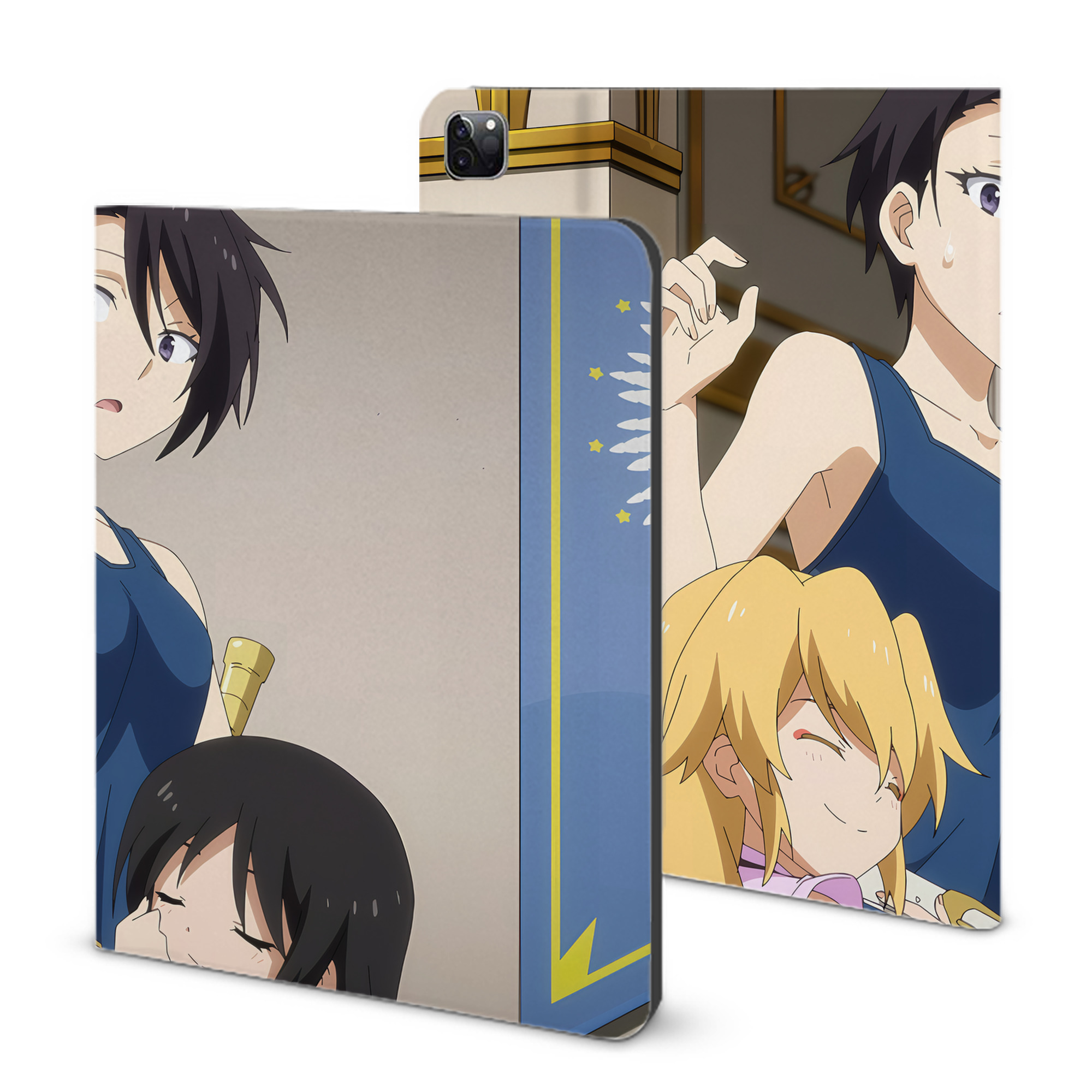 （画像用） 転スラ Regarding Reincarnated to Slime IPad ケース ブック型 PUレザー TPU 耐衝撃 軽量 薄型 ペン収納なし 全面保護 IPad 各モデル対応
